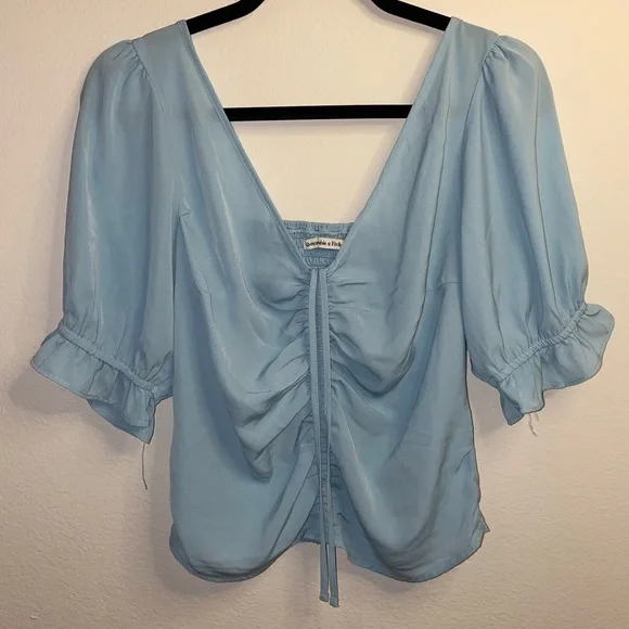 Abercrombie puff sleeve sweater shop